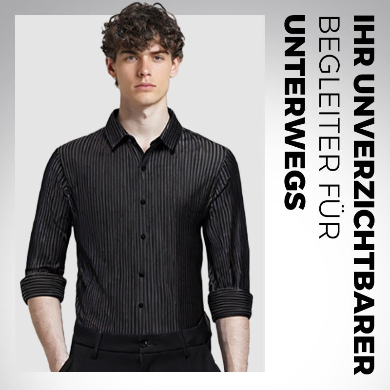 Herbstneuheiten im Verkauf🎉Fliwos® Atmungsaktives, knitterfreies Streifenhemd für Herren