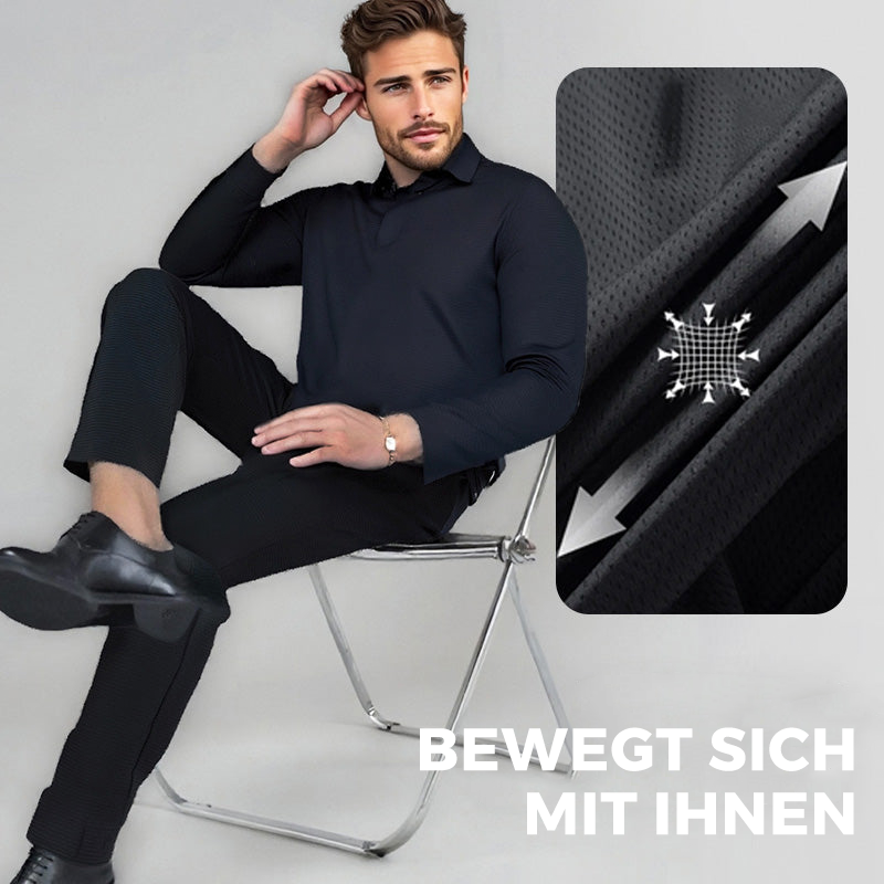 Fliwos Herren atmungsaktive, dehnbare und bügelfreie Sommerhose