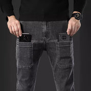 👖Strapazierfähiger Herren-Jeansoverall mit sechs Taschen