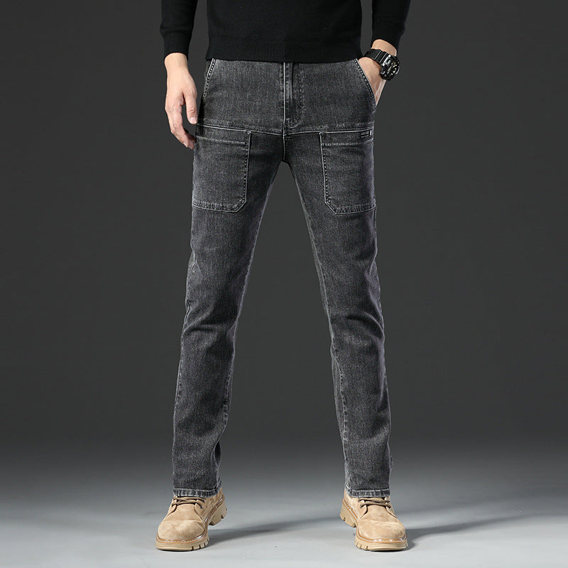 👖Strapazierfähiger Herren-Jeansoverall mit sechs Taschen