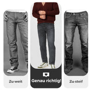 Fliwos Herren modische Jeans mit hohem Stretch und geradem Bein