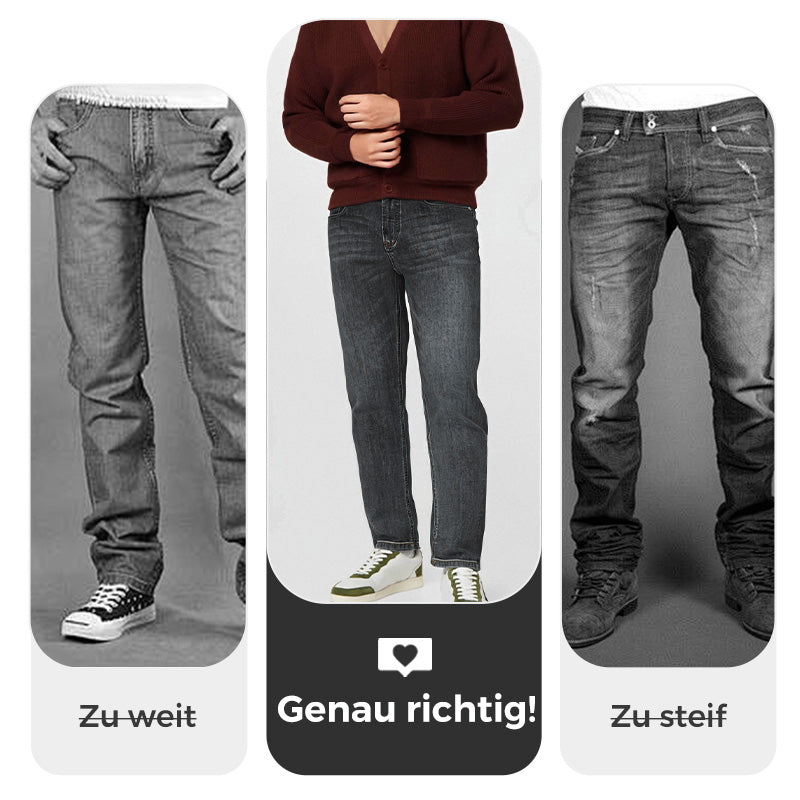 Fliwos Herren modische Jeans mit hohem Stretch und geradem Bein