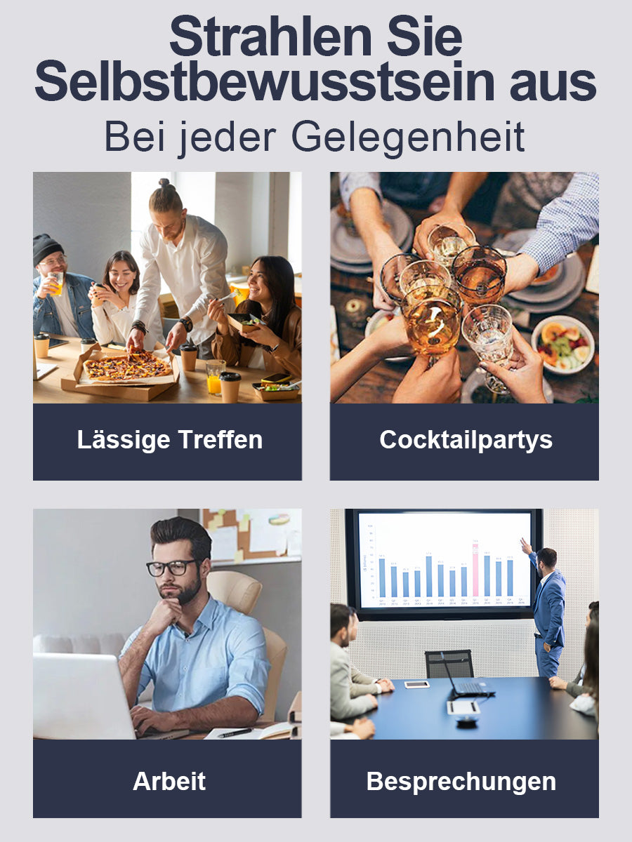👑 Fliwos Bügelfreies Stretch-Hemd für Herren mit 3-fach-Schutz