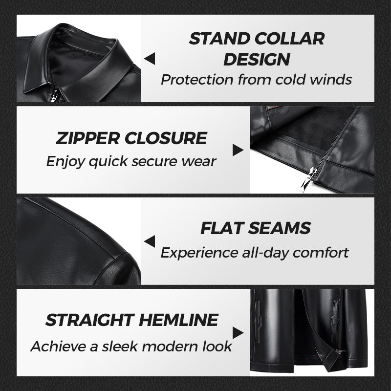 ⏳2025 New Arrivals🔥Fliwos® Men's Tough Style Leather Jacket💥