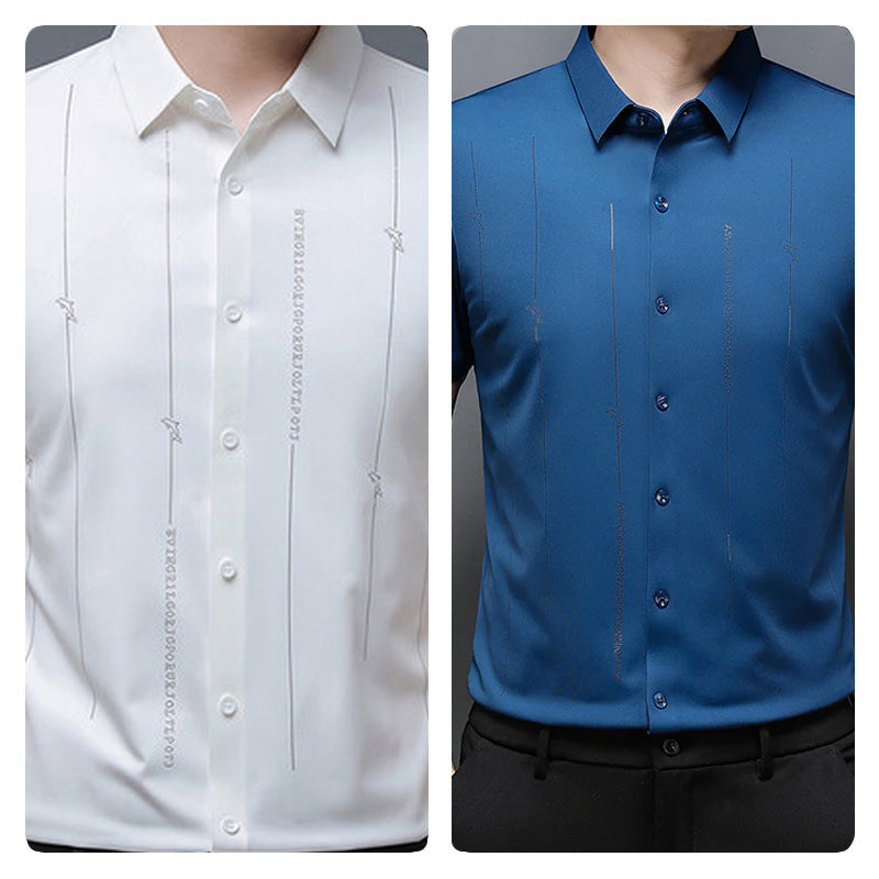 🔥Fliwos® Casual men's business high elastic non-iron shirt