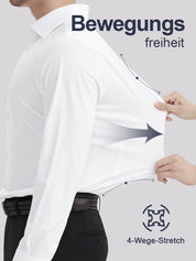👑 Fliwos Bügelfreies Stretch-Hemd für Herren mit 3-fach-Schutz