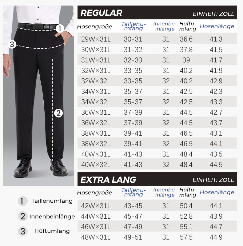 Geld-zurück-Garantie👑Fliwos Urban Flex · Maßgeschneiderte Komfort-Hose