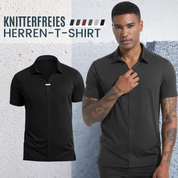 Fliwos Casual, atmungsaktives, knitterfreies Herren-T-Shirt mit Kragen