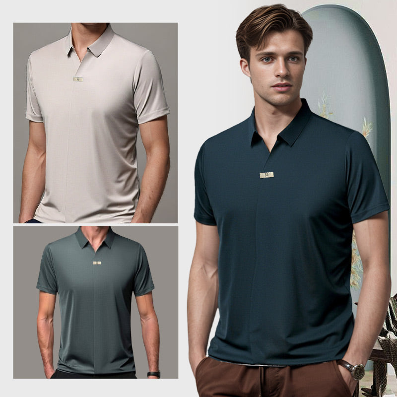 👑Fliwos Atmungsaktives Freizeit-Poloshirt für Herren