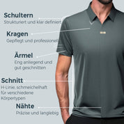 👑Fliwos Atmungsaktives Freizeit-Poloshirt für Herren