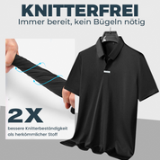 Fliwos Casual, atmungsaktives, knitterfreies Herren-T-Shirt mit Kragen