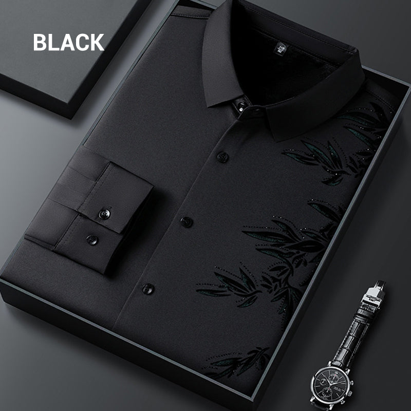 💥2025 HOT🔥Men's Thickened Print Lapel Button Down Shirts