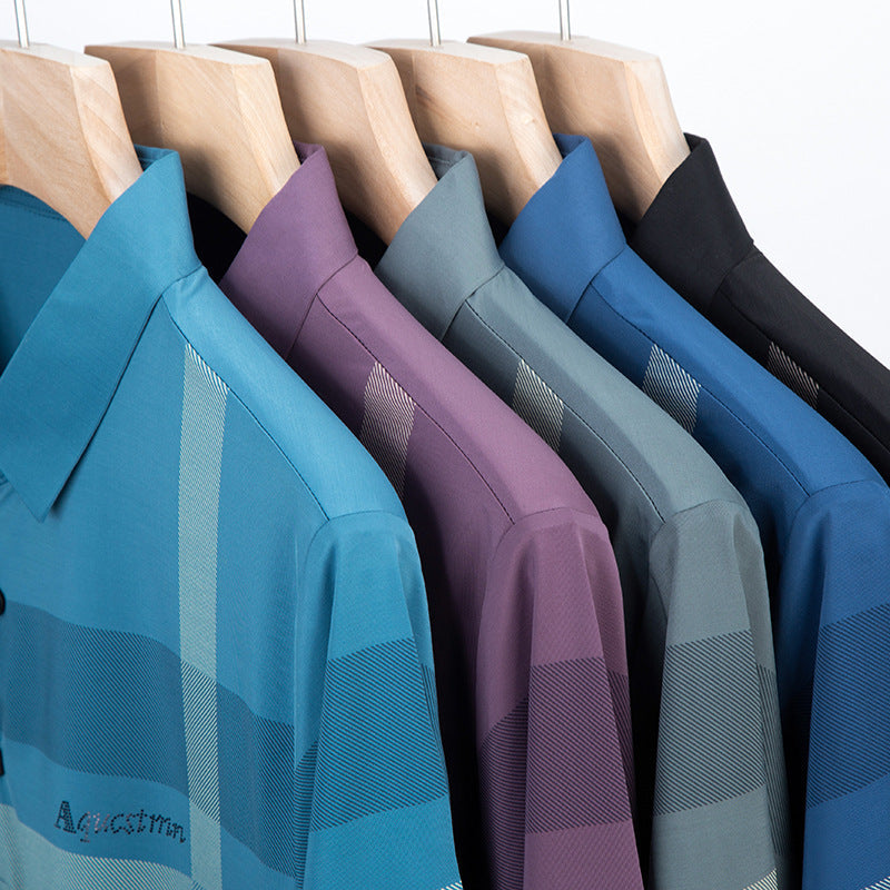 🌟Men's Striped Non-Iron Shirt Short Sleeve