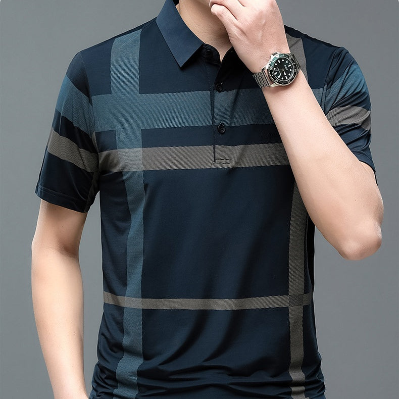 🌟Men's Striped Non-Iron Shirt Short Sleeve