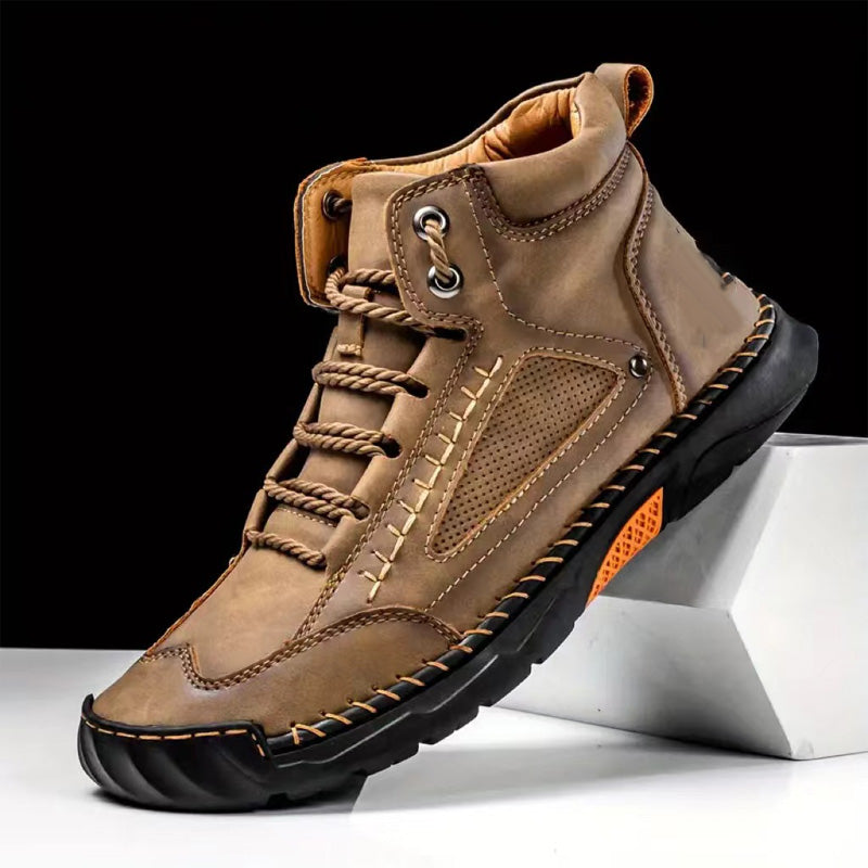 💥Stilvolle handgenähte Herrenstiefel mit flacher Sohle