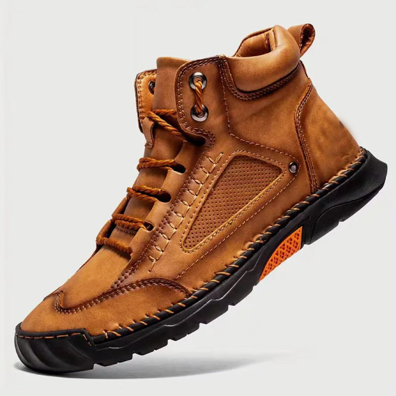 💥Stilvolle handgenähte Herrenstiefel mit flacher Sohle