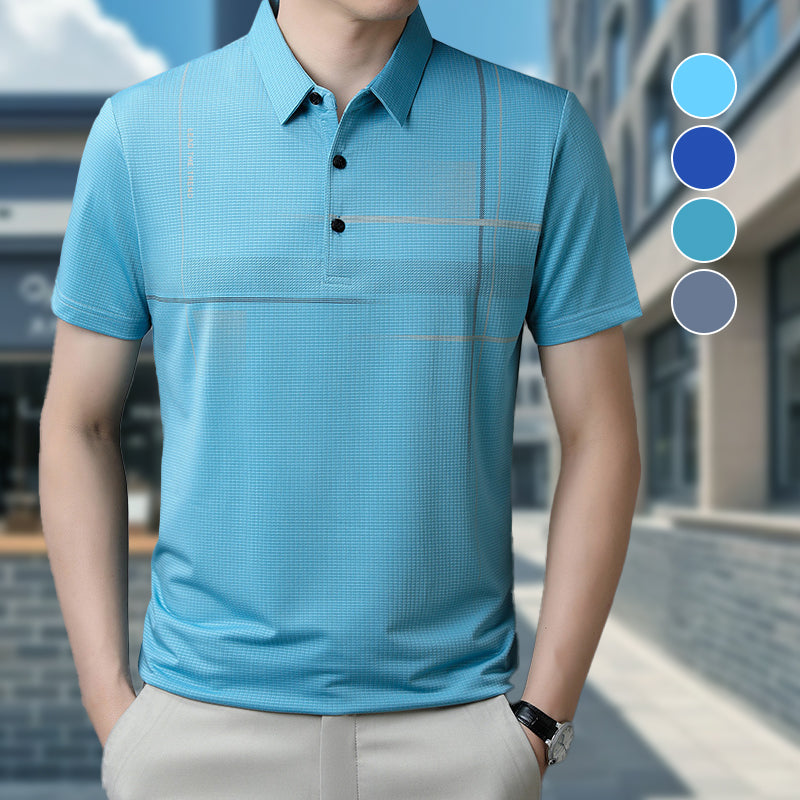⏳Summer Specials💥Men's Loose Cool Breathable Lapel T-Shirt