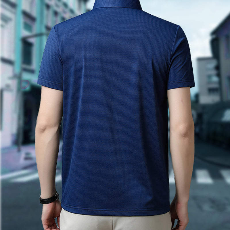 ⏳Summer Specials💥Men's Loose Cool Breathable Lapel T-Shirt