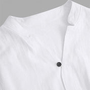 🔥Begrenzte Zeit 50% Rabatt🌿💧 Stylisches zweiteiliges Set für Männer aus Baumwolle und Leinen: Oberteil und Hose