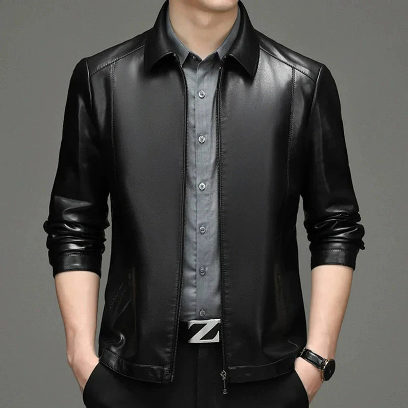 🌟Saisonale Sonderangebote👑Legere PU-Lederjacke für Herren