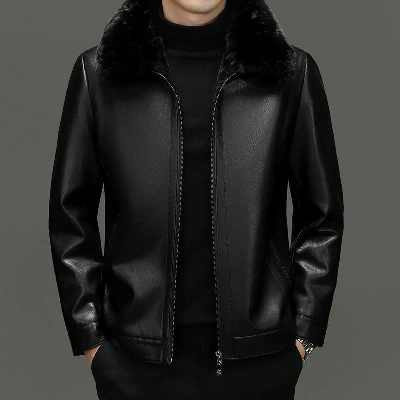 🌟Saisonale Sonderangebote👑Legere PU-Lederjacke für Herren