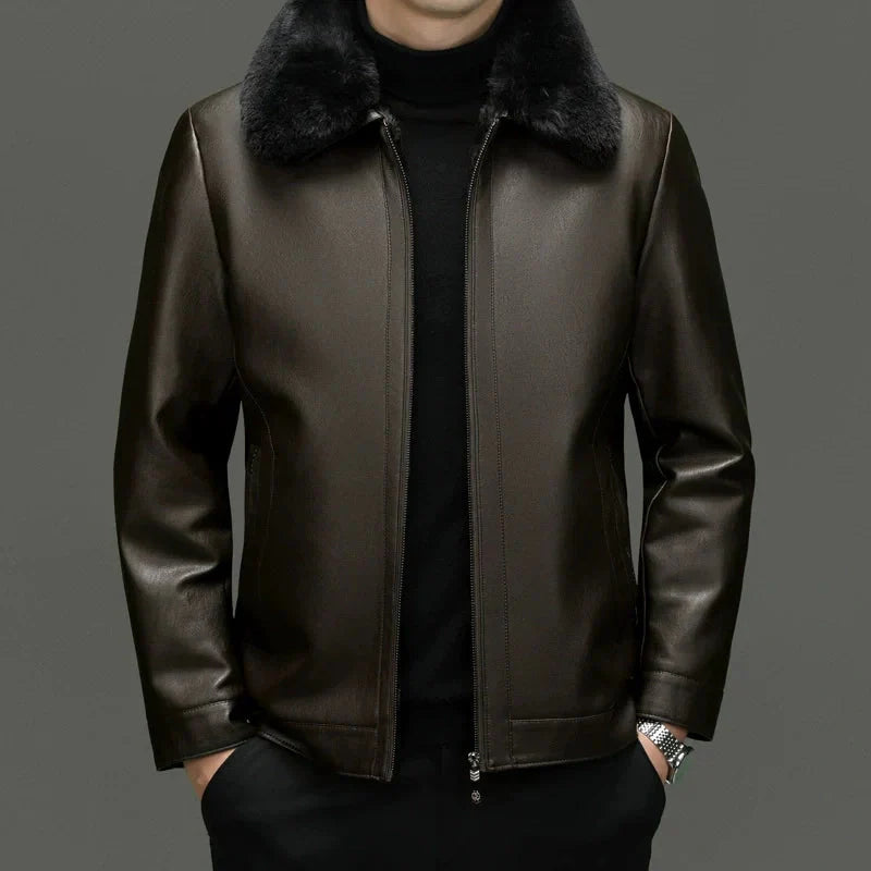 🌟Saisonale Sonderangebote👑Legere PU-Lederjacke für Herren