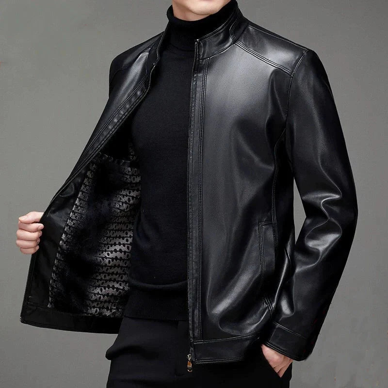 🌟Saisonale Sonderangebote👑Legere PU-Lederjacke für Herren