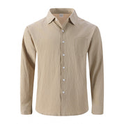 Men's Button Down Long Sleeve Linen Shirts