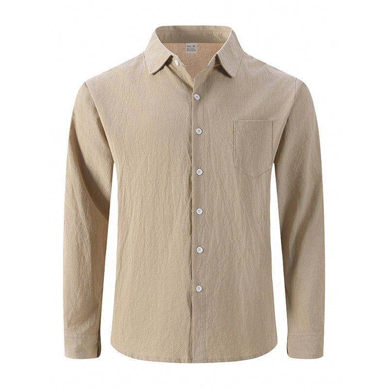 Men's Button Down Long Sleeve Linen Shirts