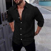 Men's Button Down Long Sleeve Linen Shirts