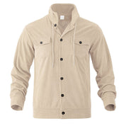Men's Corduroy Button-Down Long Sleeve Jacket