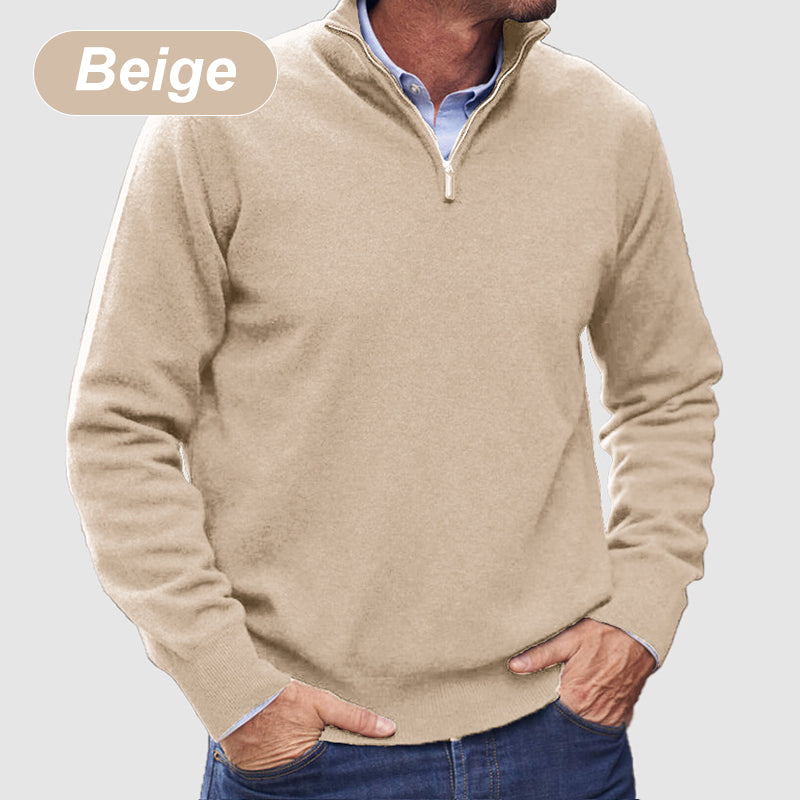 50 % Rabatt💥Herren Basic-Pullover mit Reißverschluss