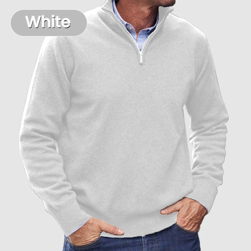50 % Rabatt💥Herren Basic-Pullover mit Reißverschluss