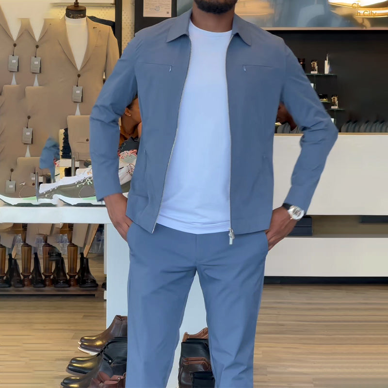 🎉Kostenloser Versand✈️Zweiteiliges Herbst-Freizeitset aus Hose und Jacke für Herren🧥👖