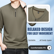 Men's Half-Zip Crew Neck Casual Pullover
