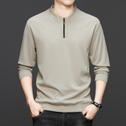 Men's Half-Zip Crew Neck Casual Pullover