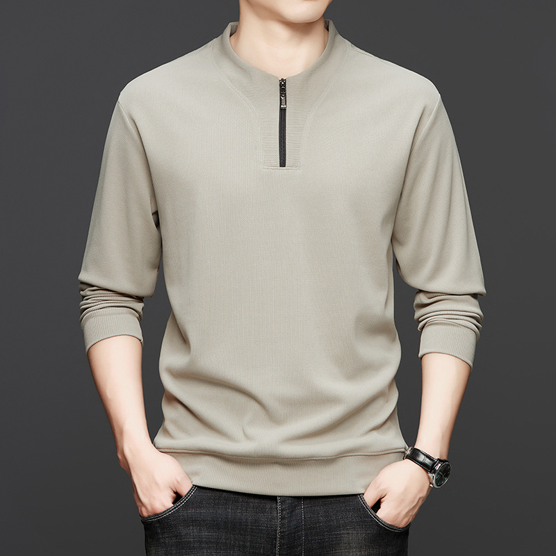 Men's Half-Zip Crew Neck Casual Pullover