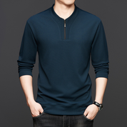 Men's Half-Zip Crew Neck Casual Pullover