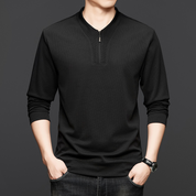 Men's Half-Zip Crew Neck Casual Pullover