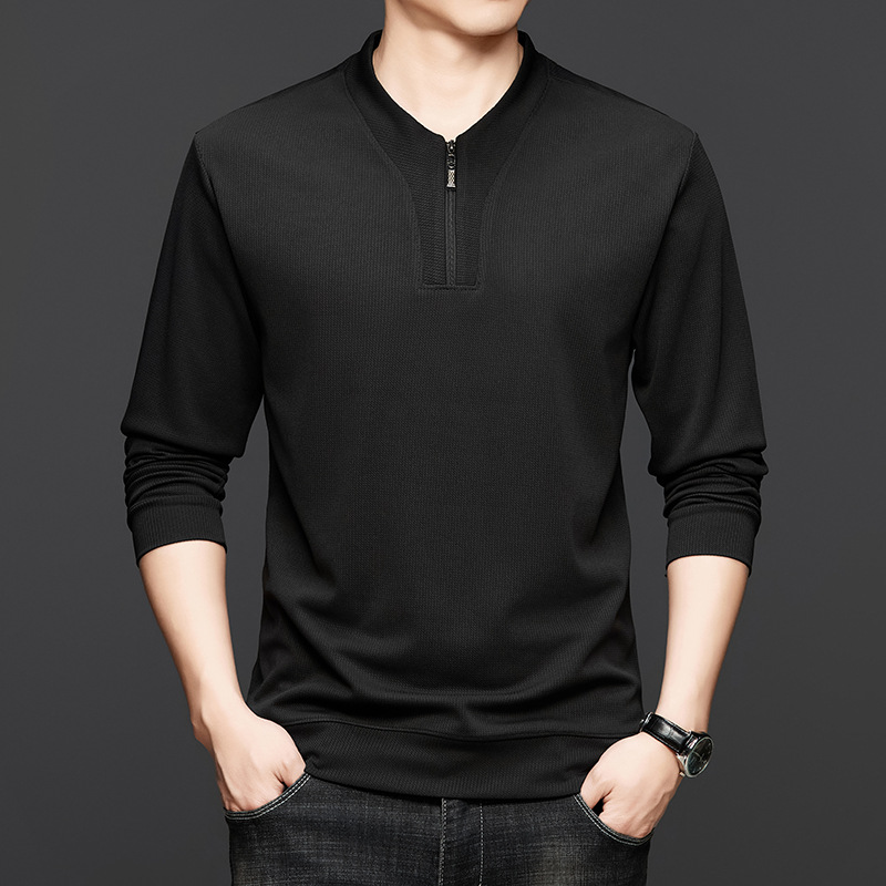 Men's Half-Zip Crew Neck Casual Pullover