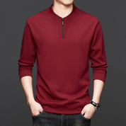 Men's Half-Zip Crew Neck Casual Pullover